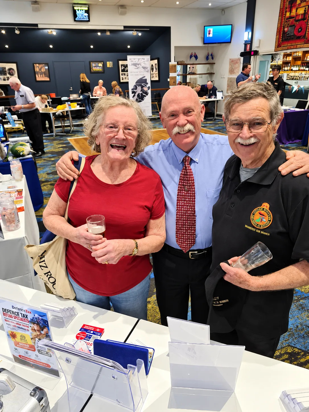 Visitors and a DefenceTax representative together at the Keilor East RSL Expo