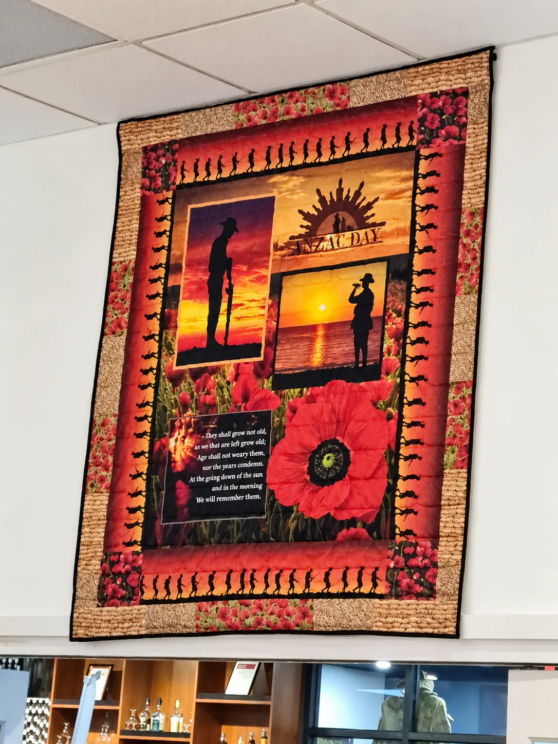 ANZAC Day commemorative display at the RSL