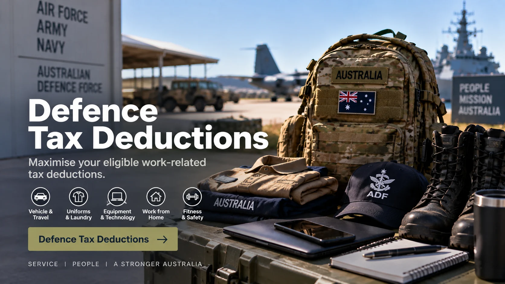 Defence work equipment arranged for tax record keeping