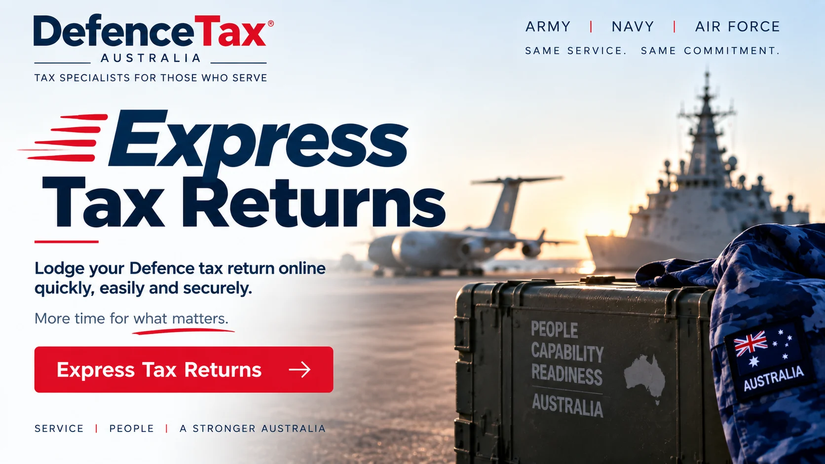 Secure online Defence tax return preparation